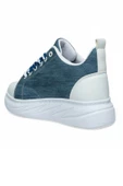 Celira Mdl Mavi Beyaz Bağcıklı Keten Kadın Spor Ayakkabı thumbnail 3