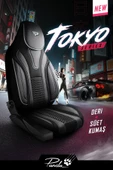 Panda Kılıf PANDA TOKYO SERİSİ SÜET VE DERİ KUMAŞ LÜKS OTO KOLTUK KILIFI - TAM SET - 6