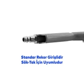 Basınç Göstergeli Lastik Şişirme Tabancası Saatli Jak Hortum ve Sibop Uyumlu Şambrel Tekerlek Hava - 6