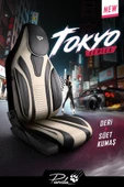 Panda Kılıf PANDA TOKYO SERİSİ SÜET VE DERİ KUMAŞ LÜKS OTO KOLTUK KILIFI - TAM SET - 10