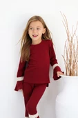 Kız Çocuk Arya Bordo Alt Üst Eşofman Takım - 3