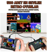 Retro Atari Oyun Konsolu - 500 Dahili Oyun, Çift Kollu, TV Bağlantılı - 2