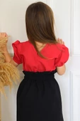Kız Çocuk Kırmızı Açelya Etek Bluz Alt Üst Takım TKM-0187.3 - 3