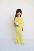 Kız Çocuk Gloria Sarı Şile Bezi Bluz Pantolon Takım - 3