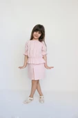 Kız Çocuk Alina Madonna Pudra Pembe Etek Bluz Takım - 6