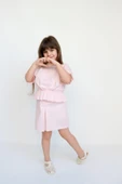 Kız Çocuk Alina Madonna Pudra Pembe Etek Bluz Takım - 1