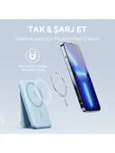 Voltme MagPak 5000mAh Magsafe Kablosuz Powerbank- Usb-C /MagSafe Hızlı Şarj Mavi 22.5W - 3