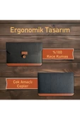 Nondress  Casedress Siyah Düğmeli Keçe Laptop Ve Evrak Çantası 15.6 Inç thumbnail 3