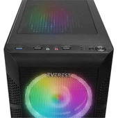 Everest CREST V1 Mesh Temperli Camlı 4x12cm Auto RGB Fan ATX Mid-T Gaming Oyuncu Kasası - 2