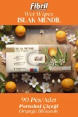 Portakal Çiçeği Kokulu Islak Mendil 3x90 Pk 270 Yaprak Doğal Esans , Geri Dönüştürülebilir Kumaş - 1
