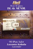 Yeni Lavanta Kokulu Islak Mendil 3x90 Pk 270 Yprk Doğal esans , geri dönüştürülebilir kumaş - 1