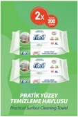 Fibril  Pratik Yüzey Temizlik Havlusu Temizlik Çam Kokulu 2 X 100 (TOPLAM 200 YAPRAK) - 1