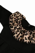 Kız Çocuk Leopar Yakalı Çıtçıt Detaylı Tulum Salopet TLM-0051 - 7