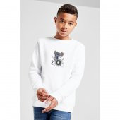 Sasuke Uchiha Curse Mark Metal Rock Baskılı Unisex Çocuk Beyaz Sweatshirt - 1