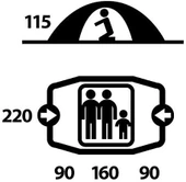 HUSKY BURTON YESIL 2+1 KISILIK CADIR - 3