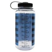 NALGENE 32 oz WİDE MOUTH BLUE PLAİD MATARA - 2
