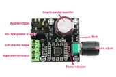 Mini PAM8610 XH-M12012V 2x15W Çift Kanallı Dijital Amplifikatör Kartı thumbnail 4