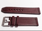 Fado&Her Saate Uyumlu Hakiki Grizi Deri Saat Kordonu 20  mm  (162 )  bordo thumbnail 3