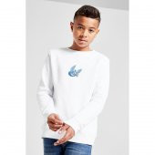 Mavi Kuş Pokemon Karakter Çizimi Articuno Baskılı Unisex Çocuk Beyaz Sweatshirt - 1