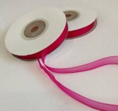 Organze Koyu Pembe Renkli Kurdele 10mm. - 1
