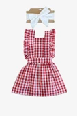 Kız Çocuk Violetta Elbise Bandana Takım /Kırmızı - 2