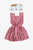 Kız Çocuk Violetta Elbise Bandana Takım /Kırmızı - 1