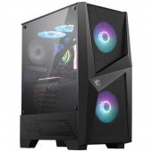 MSI MAG FORGE 100R POWER SUPPLY YOK ATX GAMING KASA TEMPERLİ CAM SİYAH 2XA-RGB 1X120 MM FAN - 1