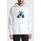 One Breaking Bad 2 Rock Baskılı Beyaz Erkek Örme Kapşonlu Sweatshirt Uzun kol - 1