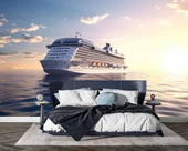 Okyanus ve Gemi Manzaralı Duvar Kağıdı thumbnail 2