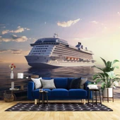 Okyanus ve Gemi Manzaralı Duvar Kağıdı thumbnail 1