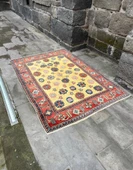 162x230 cm Eski El Dokuma Büyük Boy Türk Kilim Oryantal Desen Yün Kilim - 4
