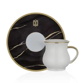 NEVA N3251 MARBLE PLUS 6 KİŞİLİK KAHVE FİNCAN TAKIMI - 1