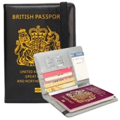 Ayt Sunup Sn-26344 İngiltere Kapaklı Suni Deri Pasaport Kılıfı Kadın Erkek Unisex thumbnail 1