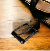 Kemer Tokası 3,5 cm Siyah Nikel Renk 1 Adet (Leathercraft, Deri Hobi) - 1