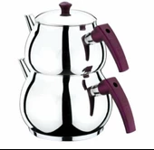 AKDENİZ ÇAYDANLIK TAKIMI KÜRE AİLE BOY SOFT ŞİRAZİ BAKALİT KULP AKD104 0043 4722 1,60-2,40L - 2