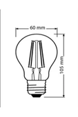 Osram Led Flament 7W 2700K 806lm E27 Duy Sarı Işık Ampul thumbnail 2