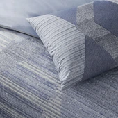 Taç Ranforce Çarşafı Lastikli Tek Kişilik Nevresim Takımı-Lucas Mavi - 2