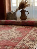 95x314 cm Yumuşak Renkli El Dokuma Eski Türk Yün Yolluk - 4