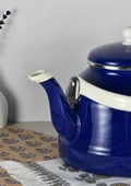 Alev Vintage Demlik - Emaye Çaydanlık, Kettle - 3.5 Litre, Lacivert - 2