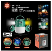 Powermaster V65-3 24 Led 1200 MAH Solar Kamp Lambası - 1