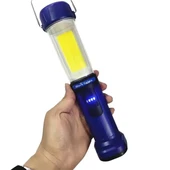 Powermaster HK-802 Şarjlı 30 Beyaz + 20 Mavi-Kırmızı Smd Led / 55 Cob Ledli 5 Modlu Çalışma Lambası - 4