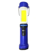 Powermaster HK-802 Şarjlı 30 Beyaz + 20 Mavi-Kırmızı Smd Led / 55 Cob Ledli 5 Modlu Çalışma Lambası - 2