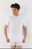Erkek Amerikan Yaka Beyaz T-shirt 940 - 6
