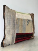 40x40 cm Dekoratif El Dokuma Kilimden oluşan Patchwork Kırlent Kılıf - 4