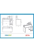 Betroya Zeta Çalışma Masası Bilgisayar Masası Ofis Masası - 6
