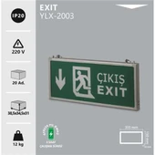 Noas Acil Çıkış 3W Aşağı Çift Yönlü Acil Çıkış Armatürleri Yönlendirme Levhası - 1