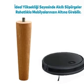 Mobilya Koltuk Kanepe Sehpa Masa Ayağı Ayakları M8 Civatalı Bağlantı Aparatlı 4'lü Set Ahşap 15 cm thumbnail 5