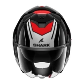 SHARK OXO RYDGER SİYAH BEYAZ KIRMIZI ÇENE AÇILIR KASK - 4