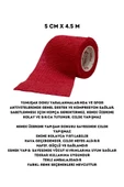 Kendinden Yapışkanlı Bandaj Desen 5 Cm X 4,5 M Desenli Kırmızı - 1