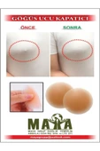 Silikon Göğüs Ucu Kapatıcı Gizleyici Bant Aparat Nipple Pad 2 Adet Papatya Ve Düz Desen 1 Rer Adet - 1